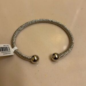 Banana Republic Silver Ball‎ Cuff Bracelet